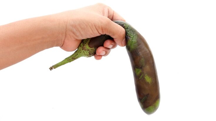 dålig potens med exemplet aubergine, hur man ökar den med mat