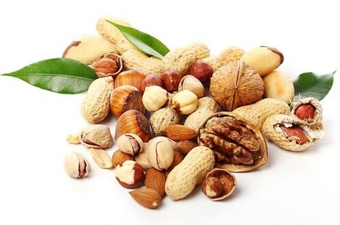 hälsosamma nötter för styrkan